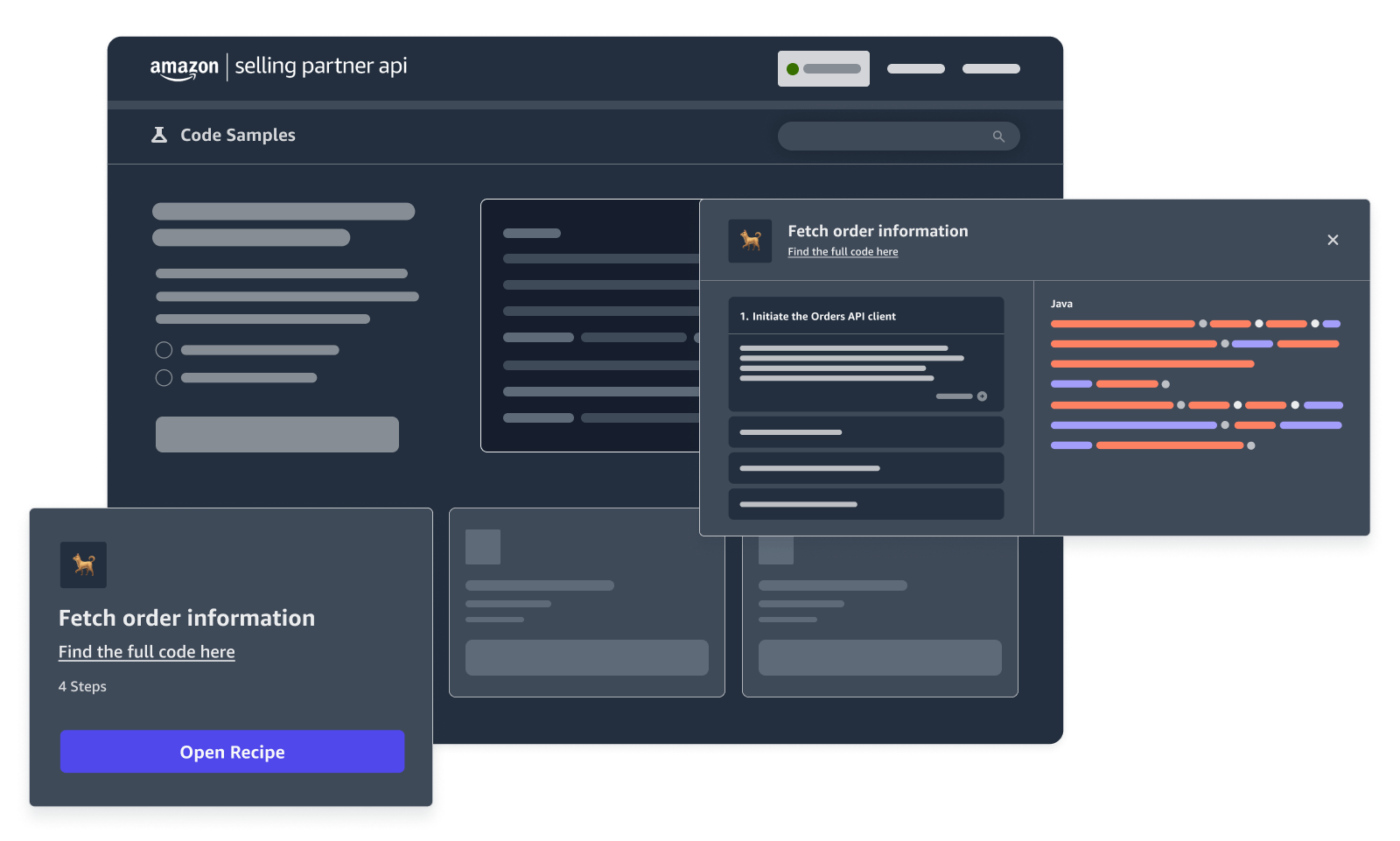 Lofi ui of Amazon SP-API Hub